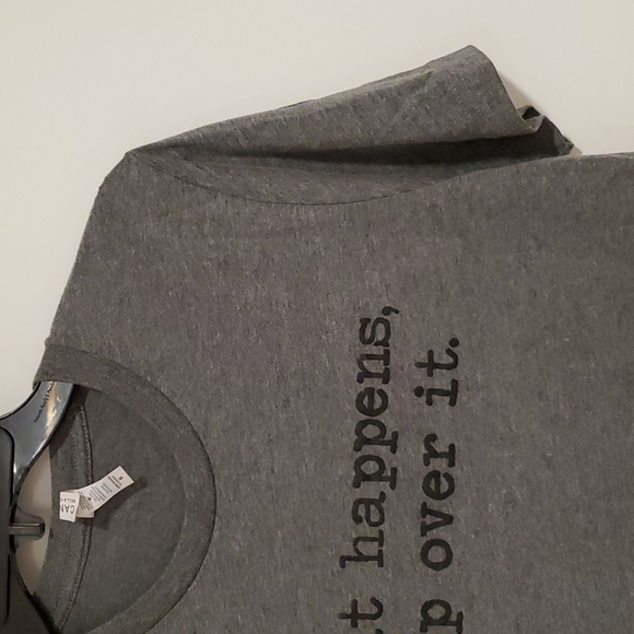 Bella-Canvas 'Sh*t happens, step over it' tee gray Med - Picture 4 of 5